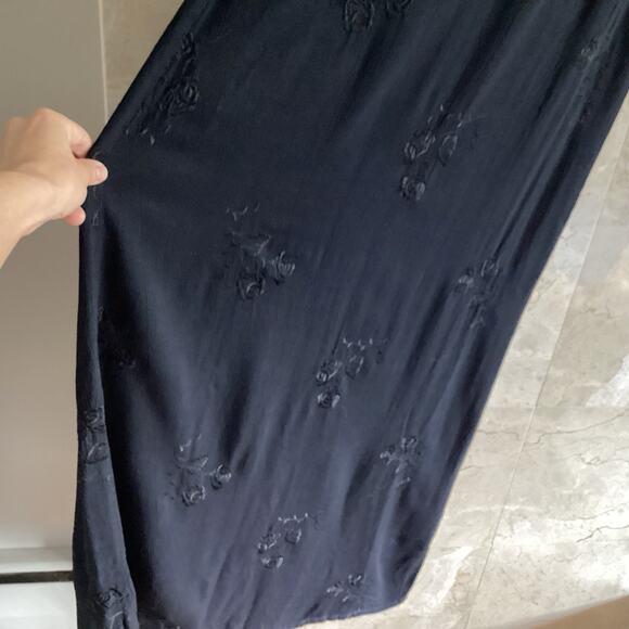 VTG Johnny Was Maxi Dress Small Black Embroidered Whimsigoth Boho Romance *Flaws - Picture 10 of 13